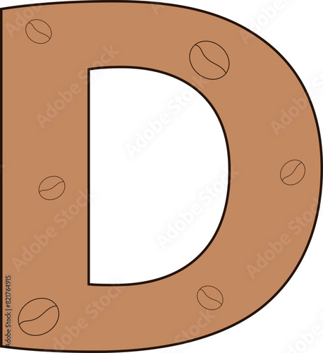d letter coffee bean cafe