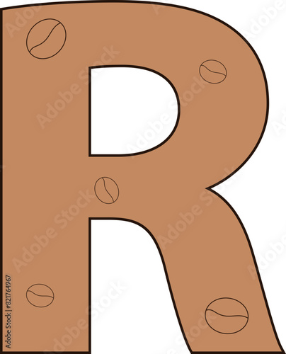r letter coffee bean cafe
