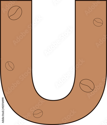 u letter coffee bean cafe