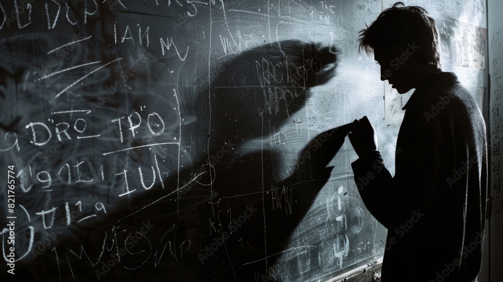 Chalkboard Mystery: Silhouette Decrypting Code