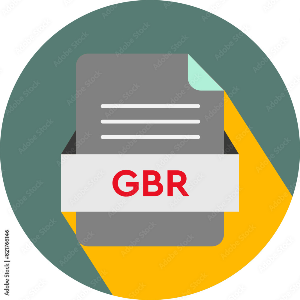 GBR File icon with Purple Shadow Color in circular Shape GBR File icon with Purple Shadow Color in circular Shape