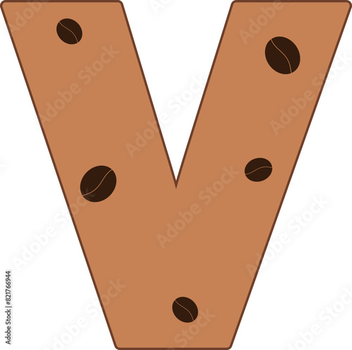 v alphabet coffee bean cafe
