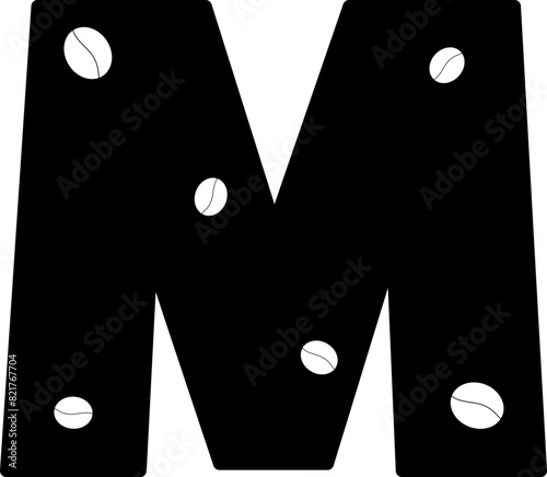 coffee bean letter m