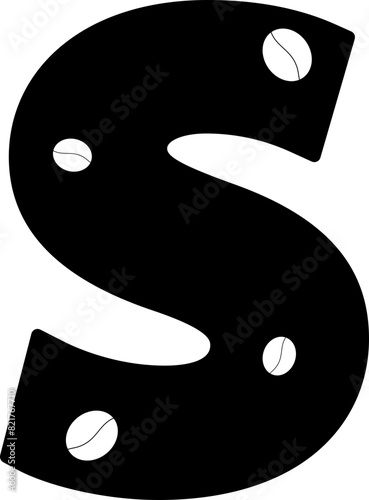 coffee bean letter s