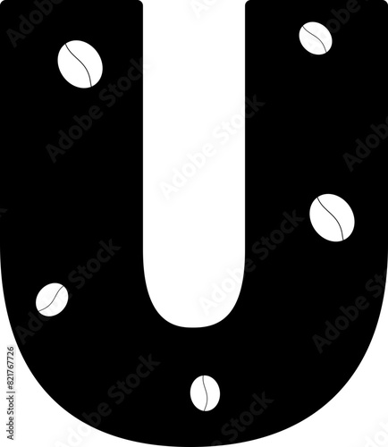 coffee bean letter u