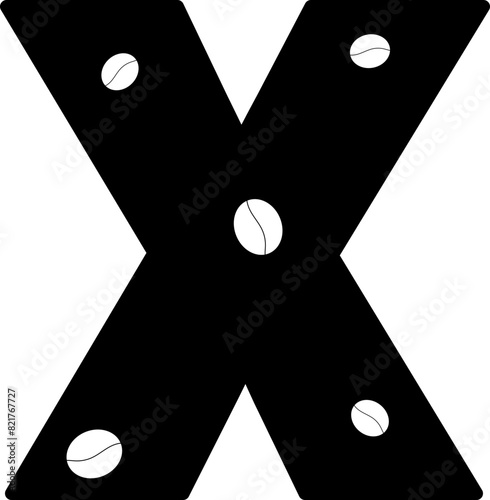 coffee bean letter x