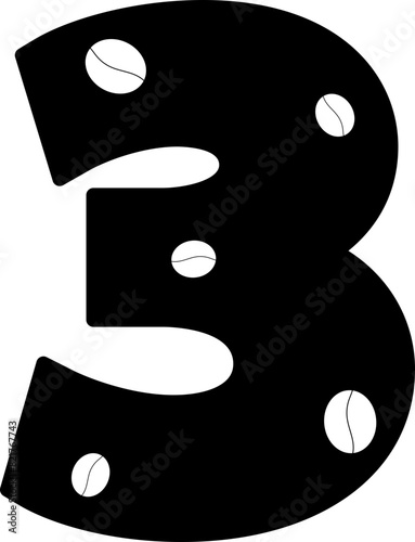 coffee bean number 3 three