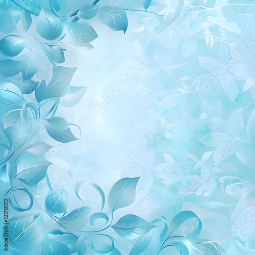 Light blue flower pattern background image photo