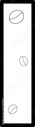 i coffee bean letter outline