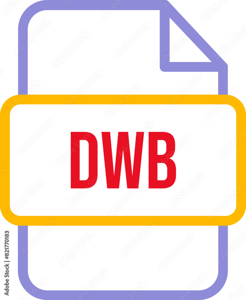 DWB File icon with bold outline DWB File icon with bold outline