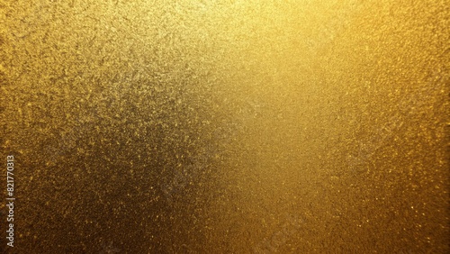 Gold background grainy gradient abstract dark light noise texture effect.