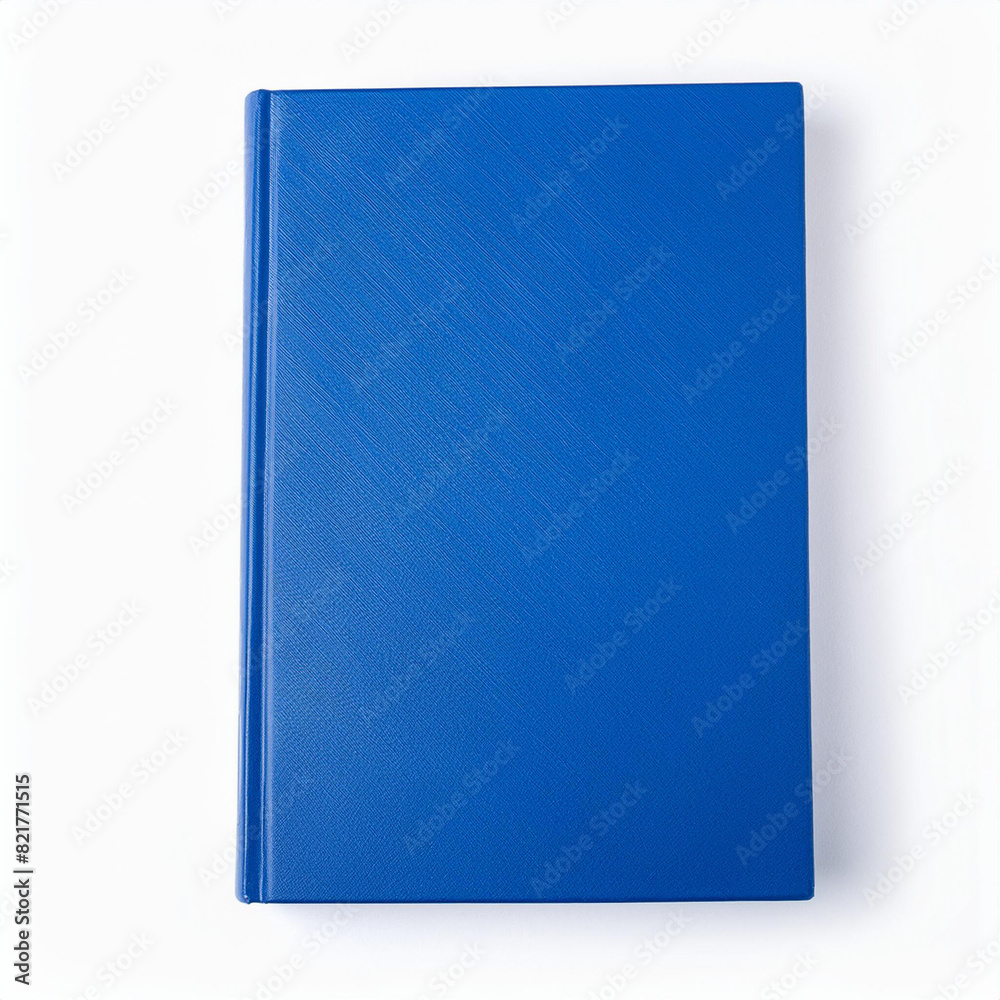 Textbook Cover. Blue Book Cover View from the Top on Isolated White Background Textbook Cover. Blue Book Cover View from the Top on Isolated White Background