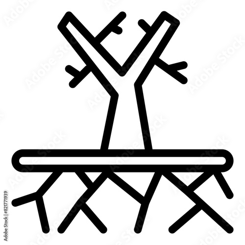 Drought Icon in Line Style