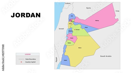 Slika na platnu Jordan Map