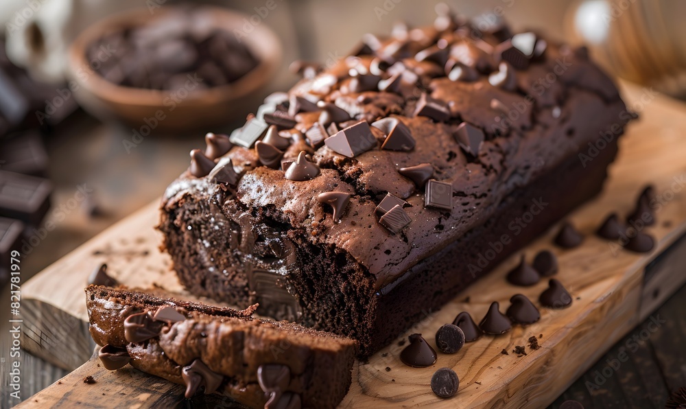 Chocolate cake bread, Generative AI Chocolate cake bread, Generative AI
