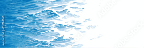 Ripples and water waves, sea surface, copy space, vector natural background