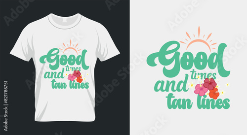 Vintage Summer Beach Sublimation, Good Times And Tan Lines