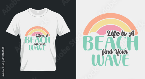 Vintage Summer Beach Sublimation, Life is A beach find Your Wave