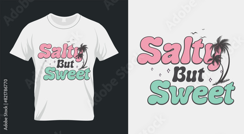 Vintage Summer Beach Sublimation, Salty But Sweet