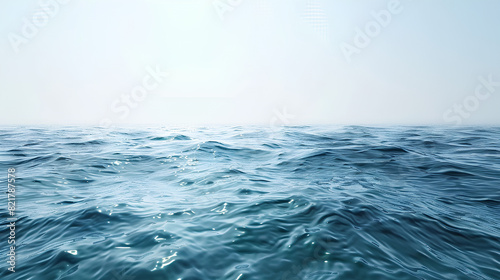 Sea water surface white background