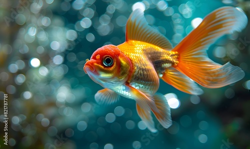  goldfish swimming, Generative AI