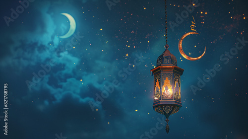 Ramadan Kareen illustration background concept.