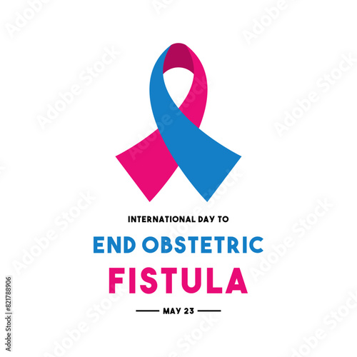 International Day to End Obstetric Fistula. May 23. White background. Flat design vector.
