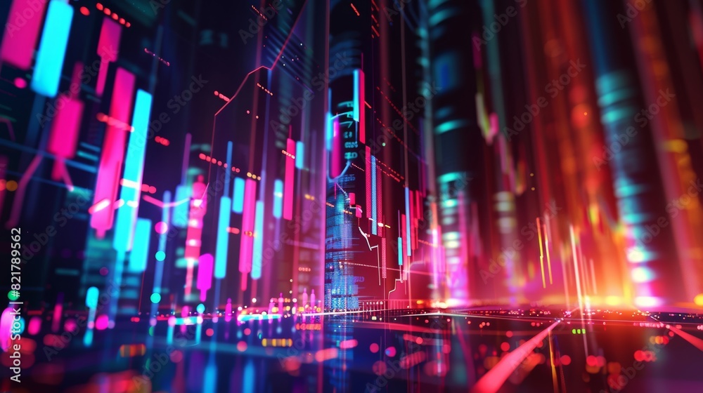 Vibrant colorful cyber background with abstract glowing lines and dynamic light effects, representing futuristic technology and digital innovation.