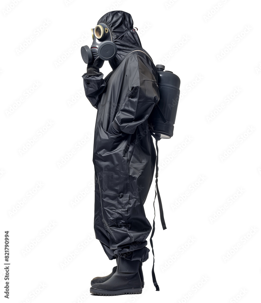 Side View of a Mad Scientist Cardboard Cutout in Hazmat Suit Side View of a Mad Scientist Cardboard Cutout in Hazmat Suit