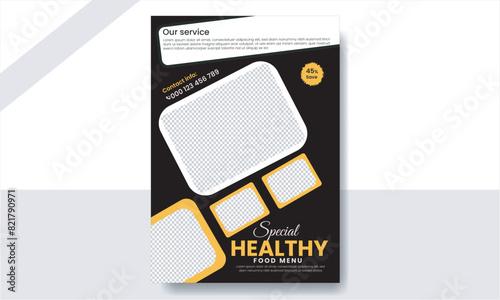 food and restaurant flyer design template