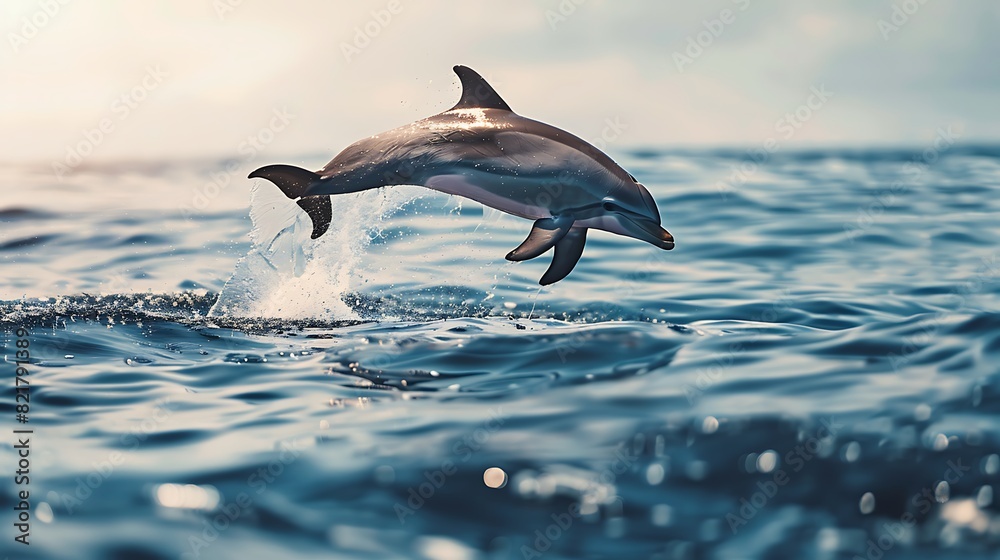 Fototapeta premium dolphins jumping , marine animals
