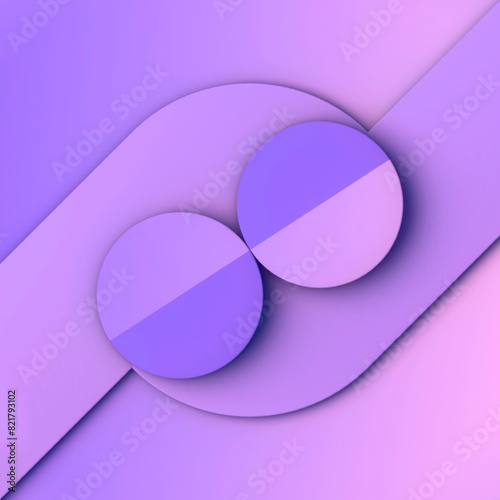 Stylized abstract illustration with a modern and minimalist design. Digital background. 3d rendering