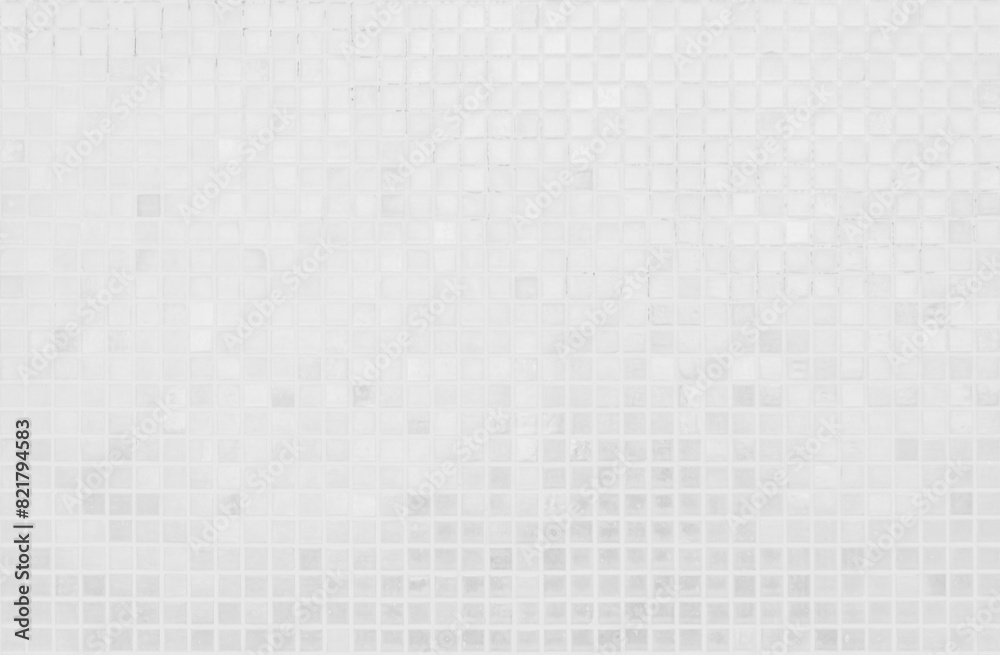 White tile checkered background bathroom floor texture. Ceramic wall and floor tiles mosaic background in bathroom. White tile checkered background bathroom floor texture. Ceramic wall and floor tiles mosaic background in bathroom.