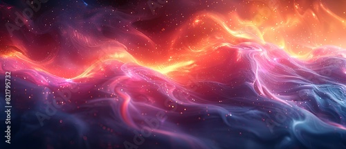 Futuristic Wavy Colors glow abstract background.