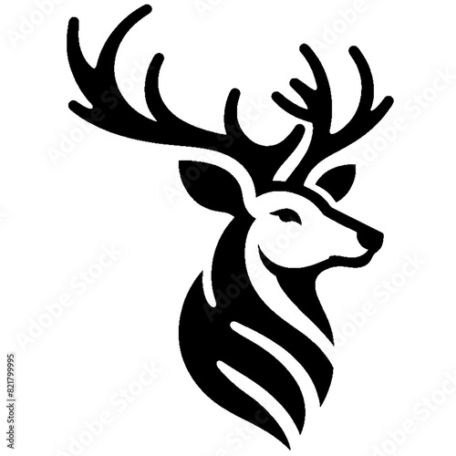 Silhouette simple du logo du cerf