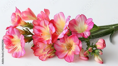 A beautiful bouquet of pink and yellow flowers.