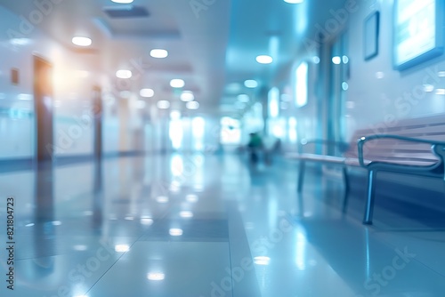 Blurred interior of hospital - abstract medical background © Rida
