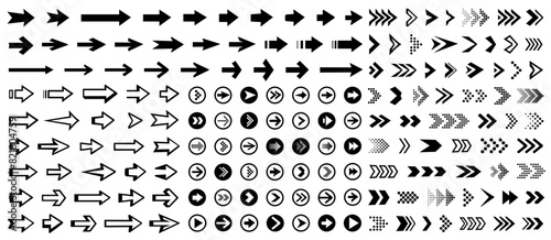 Different arrow icon collection vector design
