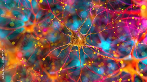 Closeup view of neural connections
