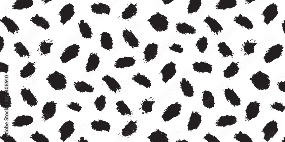 Vector seamless trendy modern brush stain pattern. Dirty ink dry brush line background. Black and white artistic pattern. Great for printing, wrapping paper. Vector pattern for design Vector seamless trendy modern brush stain pattern. Dirty ink dry brush line background. Black and white artistic pattern. Great for printing, wrapping paper. Vector pattern for design