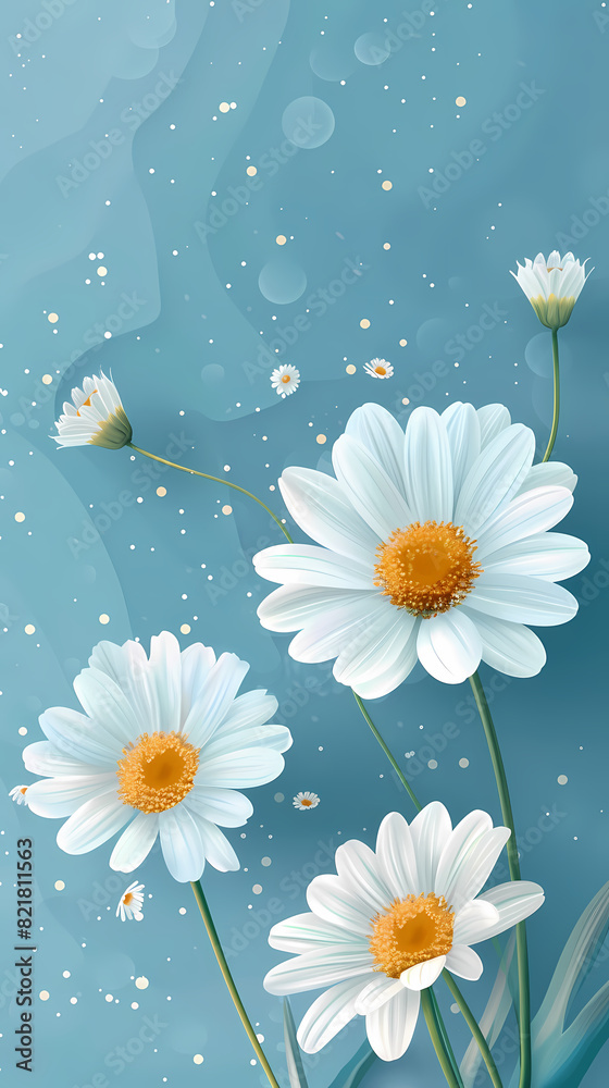 Obraz premium Beautiful white daisies