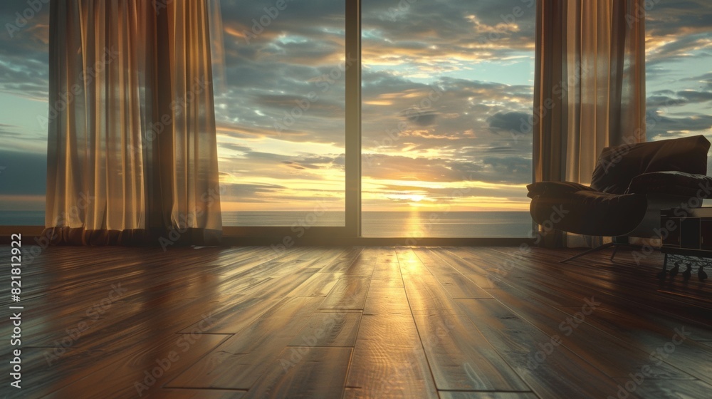 The view looking out of the window overlooking the sea. The view looking out of the window overlooking the sea.