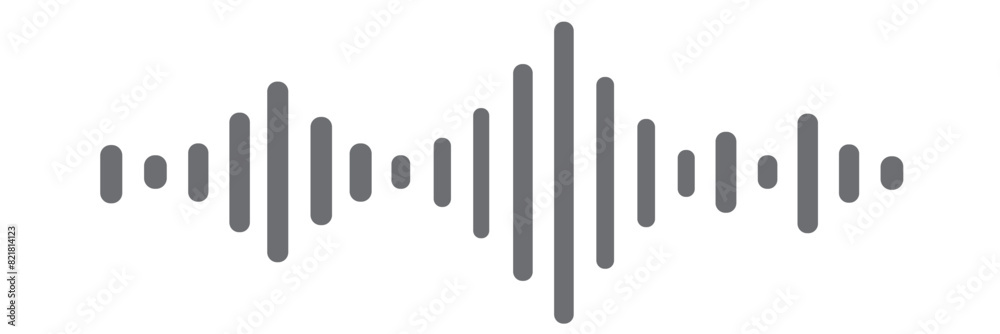 simple voice message icon isolated on a white background. simple voice message icon isolated on a white background.