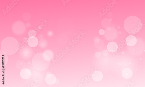 Blur bokeh light effect on pink background