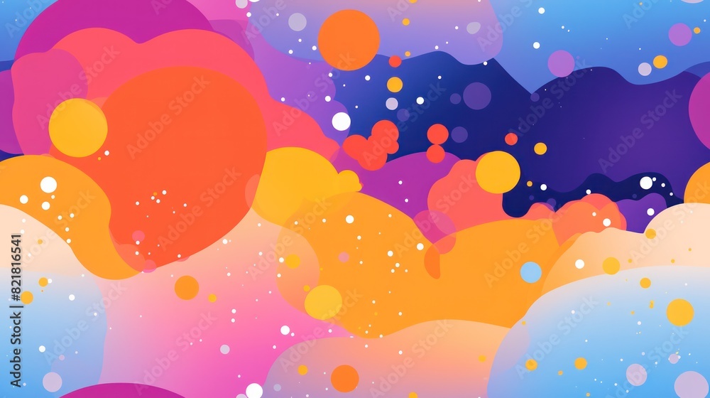 abstract shape colourful circle curve wave cloud dot gradient.