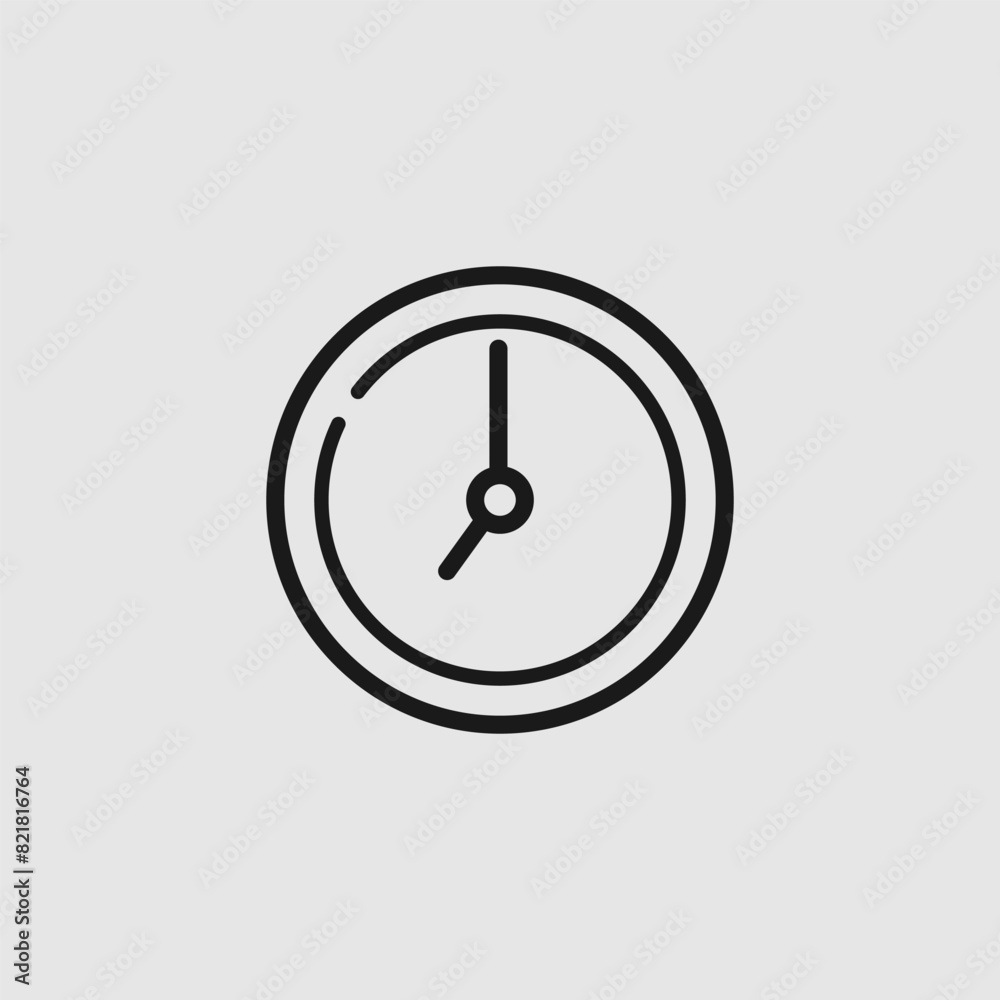 Vector graphic of a clock icon, illustration sign and symbol for time management and deadlines Vector graphic of a clock icon, illustration sign and symbol for time management and deadlines