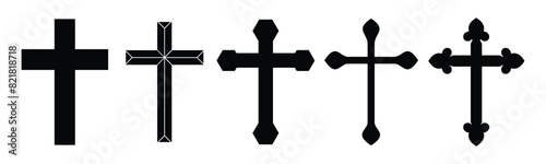 Christian cross vector Jesus Christ, religion symbol, Easter, Christening. Holy Spirit. Religious. Baptism Christening Invitation