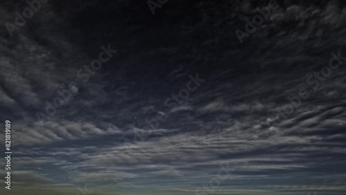 dark heavy mysterious clouds after storm - sky timelapse - loop video photo