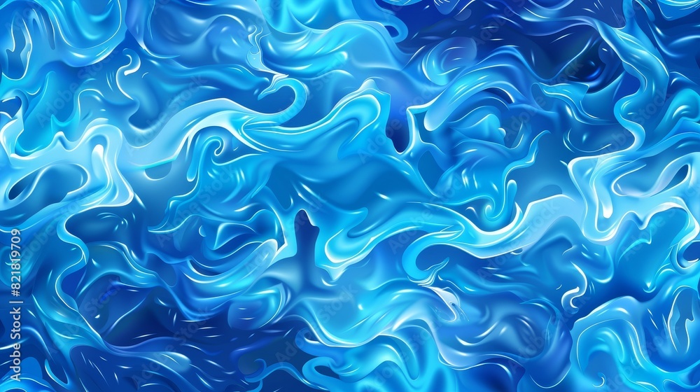 The abstract dynamic flame game texture pattern. Ocean splash flow theme wallpaper. Isolated river swirl surface frame illustration.