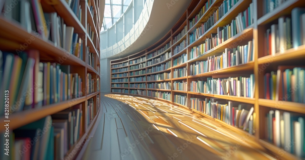 A laptop on a wooden table in a room filled with shelves and books. The display device is part of a modern entertainment setup in a cozy house A laptop on a wooden table in a room filled with shelves and books. The display device is part of a modern entertainment setup in a cozy house